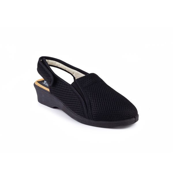 Sandalia ortopedica senhora fechada na f (001.005) (PRETO, 35)