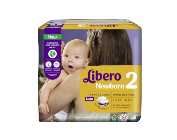 Libero newborn et.2 3-6kg x34 unidades