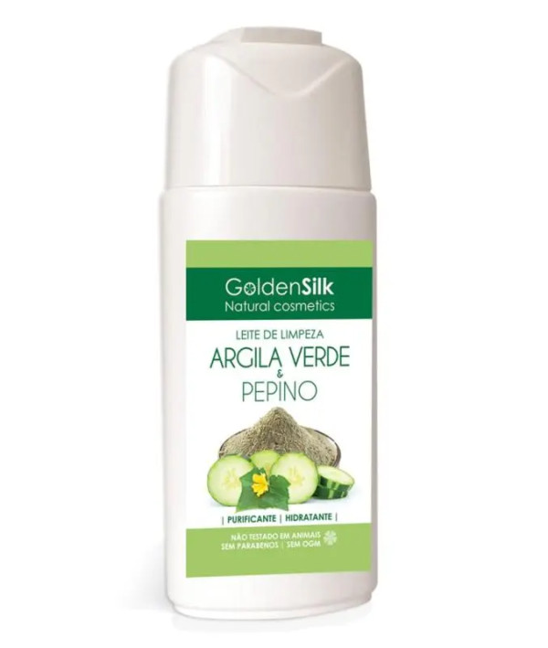Leite limpeza argila pepino 200ml GoldenSilk