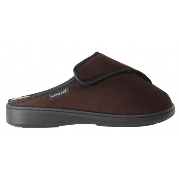 Chinelo com velcro castanho