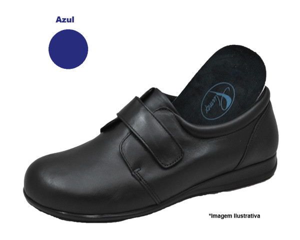 Sapato diabetico-1 velcro 5001 (37, AZUL)