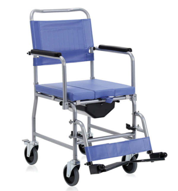 Cadeira Sanitária 4 rodízios Azul