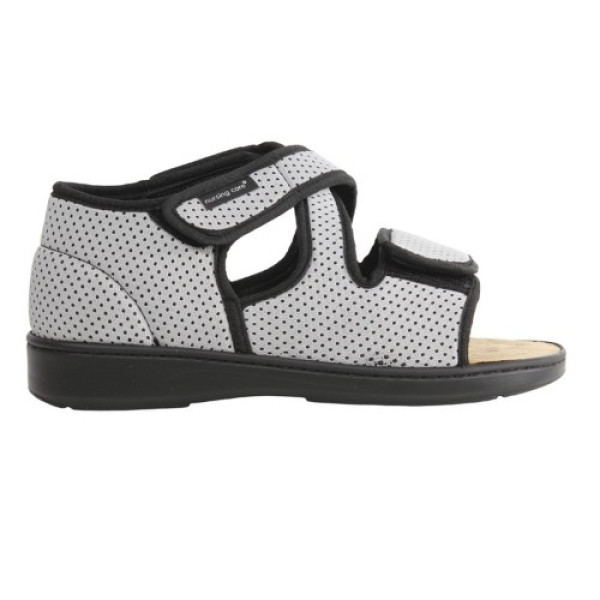 Sandália NURSING CARAMULO M9TF1 | Conforto e Ajuste | Velcros | Cinza (Tam. 41)