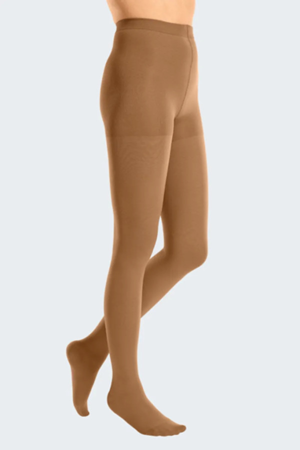 Mediven elegance® - Collant Elástico, Classe 2, Curta (BRONZE, PE FECHADA, II)