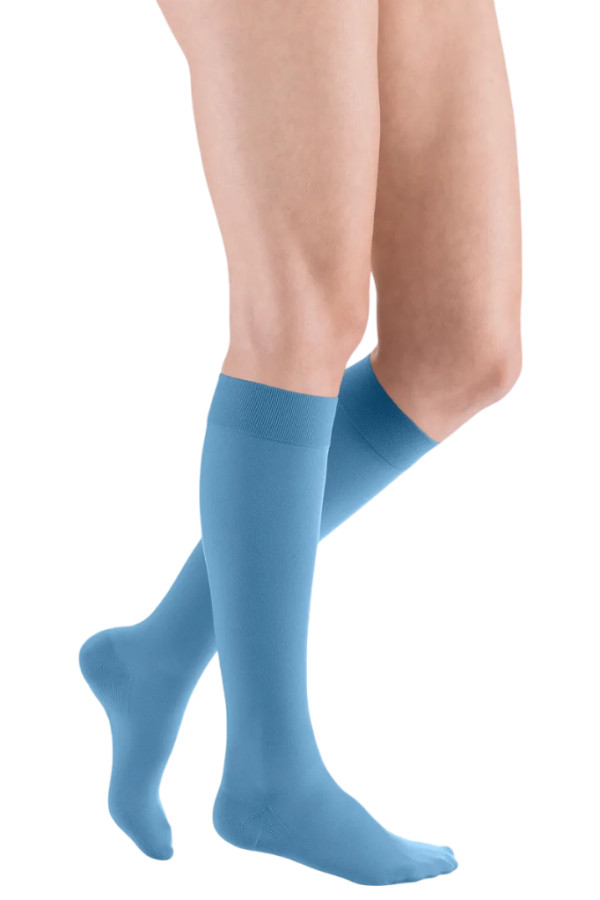Meia elastica for men até ao joelho ccl2 par (AZUL, PE FECHADA, IV)