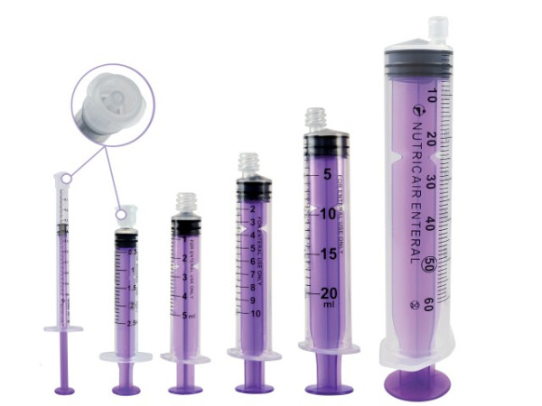 Seringa ENFit p/Administração Entérica - 60ml c/tampa (caixa 50uni.)