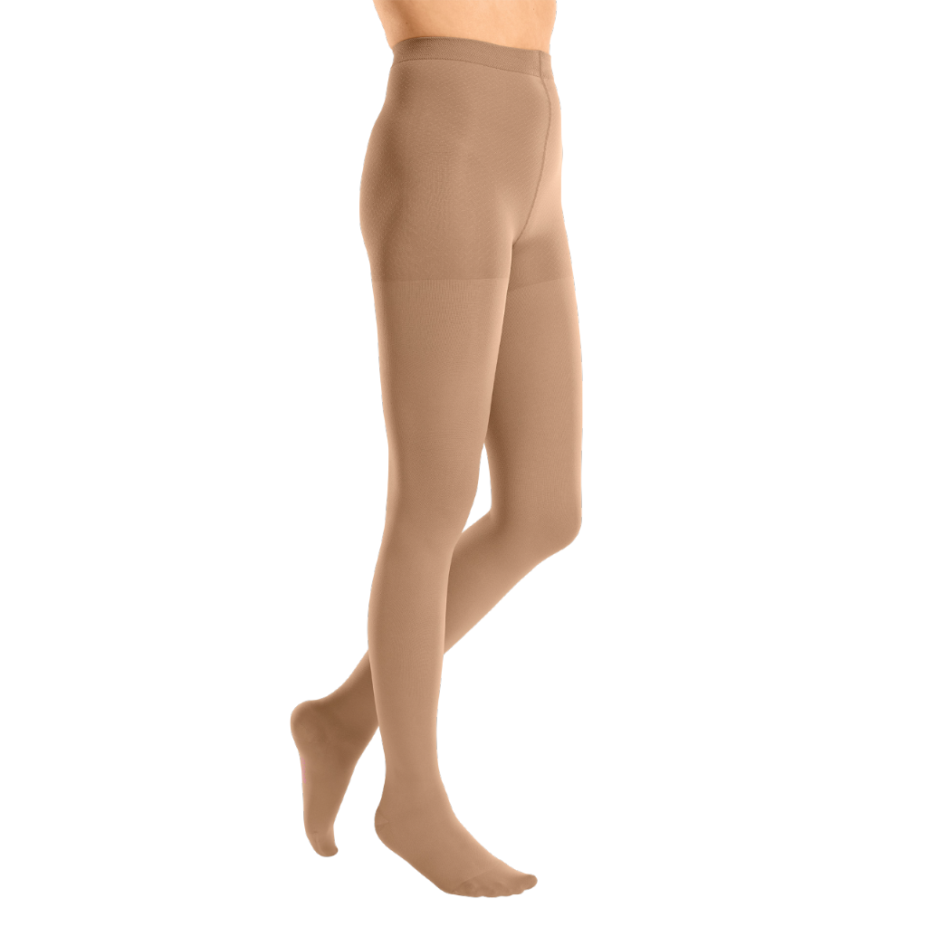 Mediven Elegance® - Collant Elástico, Classe 1, Curta (PE FECHADA, III, CARAMELO)