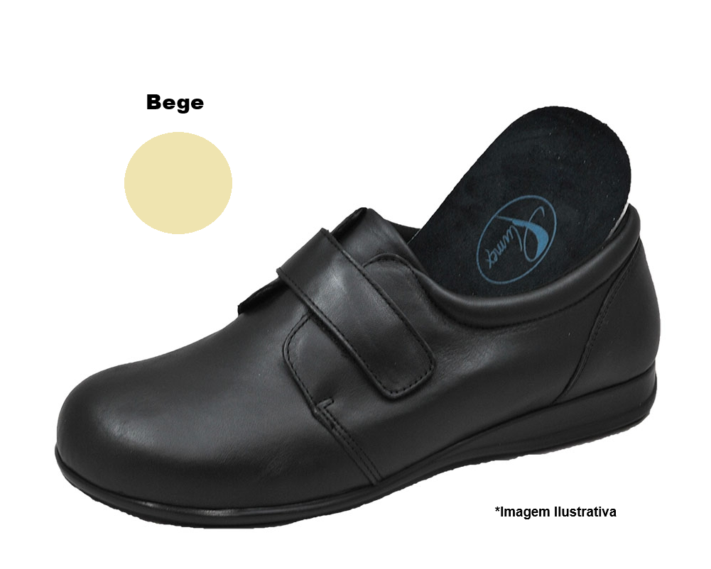 Sapato diabetico-1 velcro 5001 (36, BEGE)