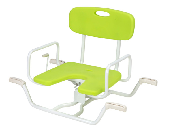 Banco giratório banheira inox assento em U cor verde (M)