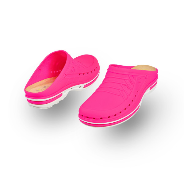 Soca hospitalar CLOG 09 c/ Palmilha Conforto (35/36, FUXIA/BRAN)