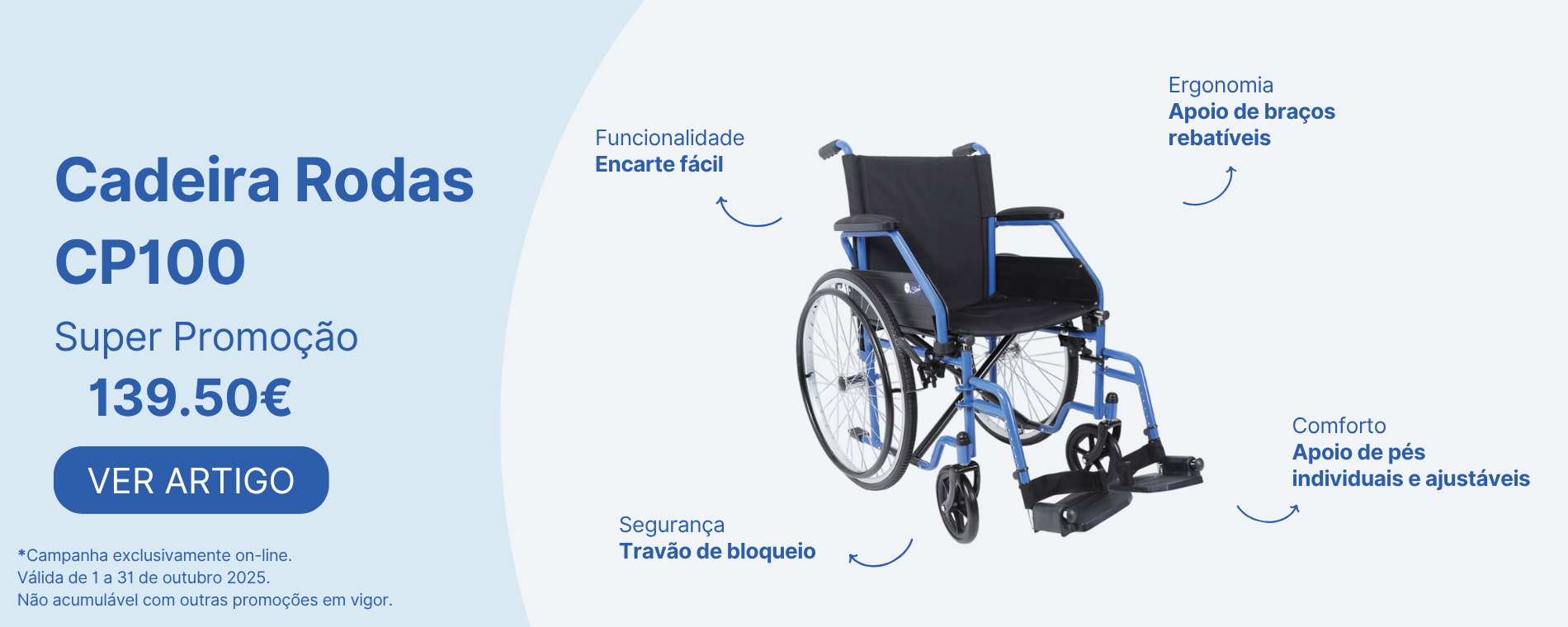 10% Desconto - Cadeira Manual CP100
