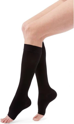 meia elastica classe 2 s/biqueira curta - MEDIVEN AD 286 S/BIQ.II.PRETO