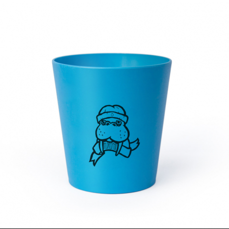 Caneca azul p/ escovagem dentes