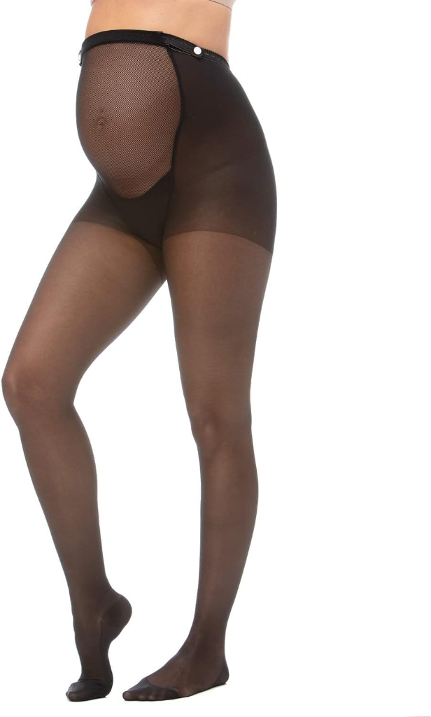 Collant descanso gravidez c/biqueira (018.005) (1, PRETO)