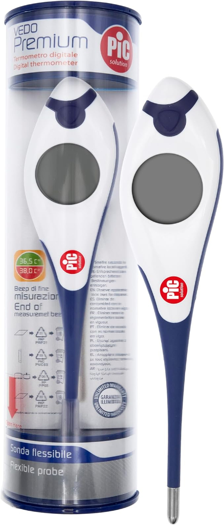 PIC Termómetro Digital VedoPremium | Medição Rápida e Precisa | Uso Oral, Axilar ou Retal