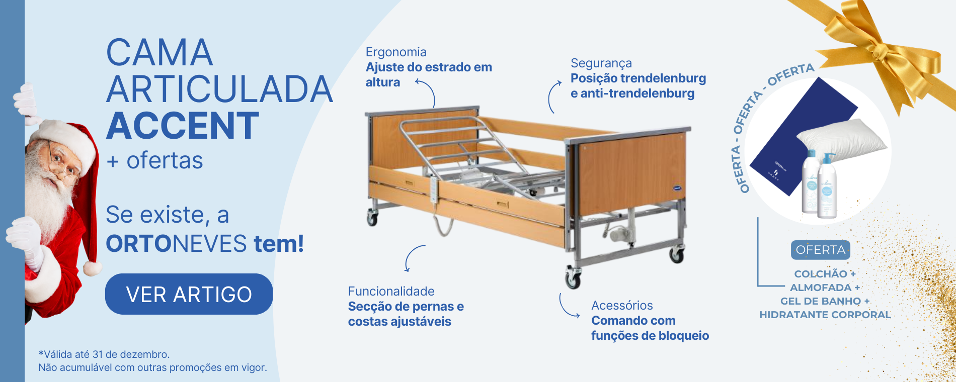 Cama Accent painel + Colchão sevencare + Almofada Sénior + Kit Nexderma Cama Accent painel + Colchão sevencare + Almofada Sénior + Kit Nexderma