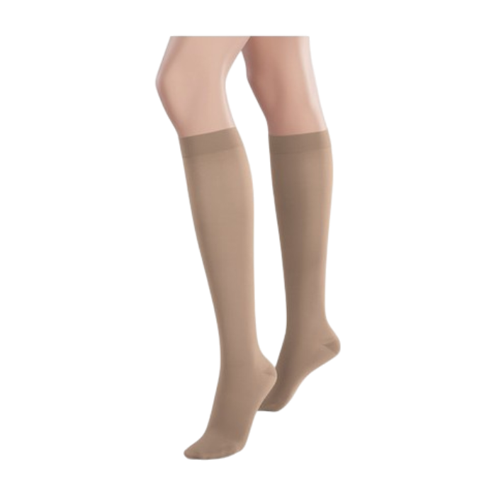 Meia Elástica de Compressão CCL1 (Classe 1) | Ponta do Pé Fechada | Comprimento Extra Curto (III)