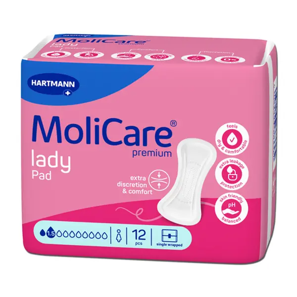 Molicare lady pad 1.5g x12 unidades