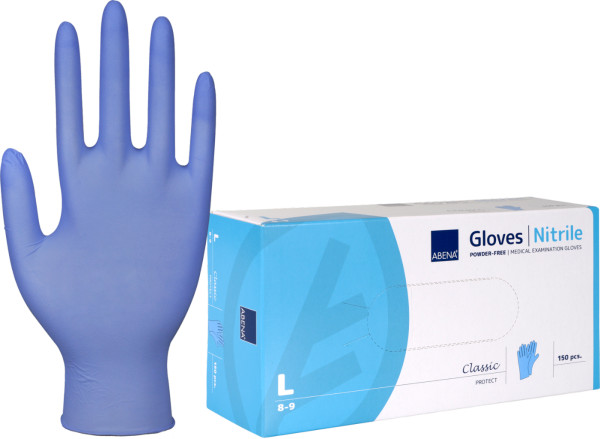 ABENA Luvas de Nitrilo L – 100 unidades