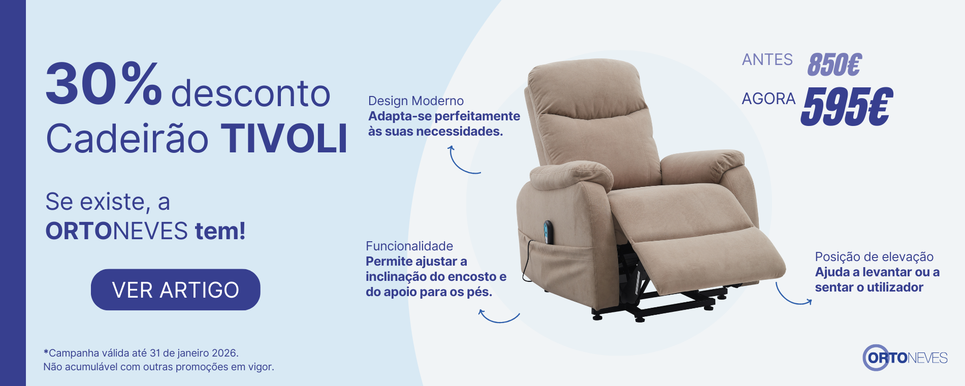 30% Desconto Cadeirão Elétrico Tivoli