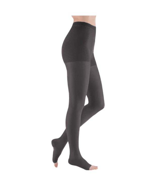 Mediven elegance® - Collant Elástico, Classe 2, Curta (II,PRETO,ABERTO)