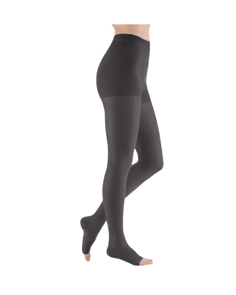 Mediven elegance® - Collant Elástico, Classe 2, Curta (II,PRETO,ABERTO)