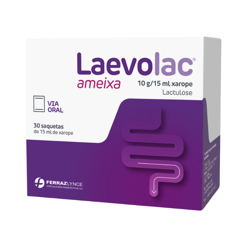 Laevolac Ameixa 10g/15ml Xarope – Tratamento da Obstipação (30 Saquetas)