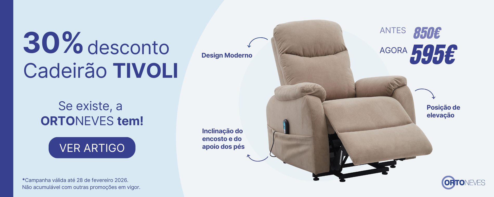 30% Desconto Cadeirão Elétrico Tivoli