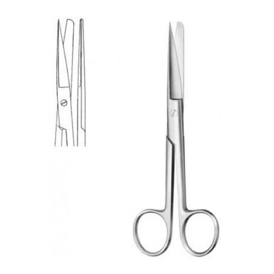 Tesoura curva com 1 bico e 1 rombo