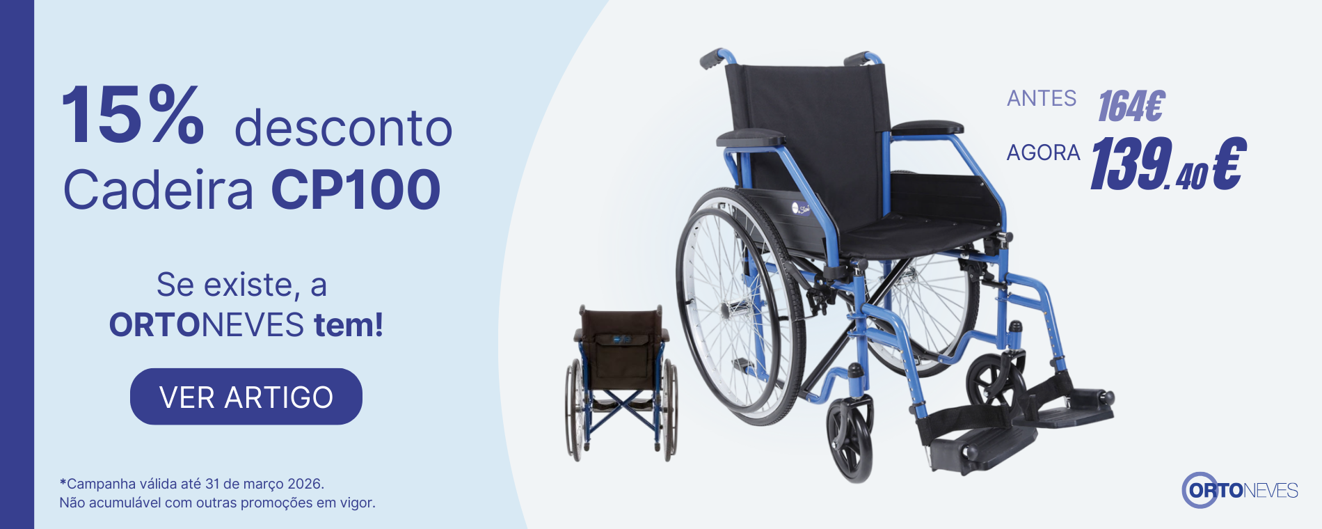 15% Desconto - Cadeira Manual CP100