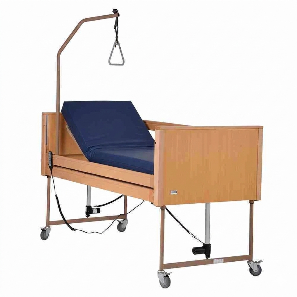 Cama Articulada Elétrica Antano Socrates com Pendural e Grades de Aço