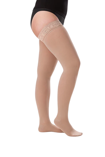 Meia Elástica Raiz da Coxa JUZO SOFT 2002 C/ Silicone (II BL, NORMAL, PE FECHADA)