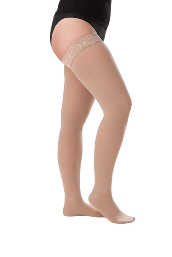 Meia Elástica Raiz da Coxa JUZO SOFT 2002 C/ Silicone (II, NORMAL, PE FECHADA)