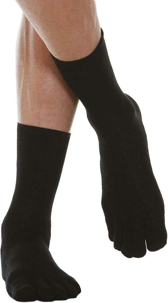 Meias com dedos em algodao e fibra de prata - AC 650 (PRETO, 2)