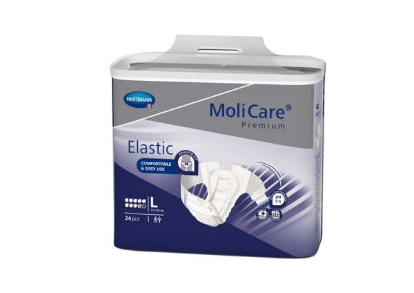 Fralda Premium Elastic 9 gotas T.L x24 uni.