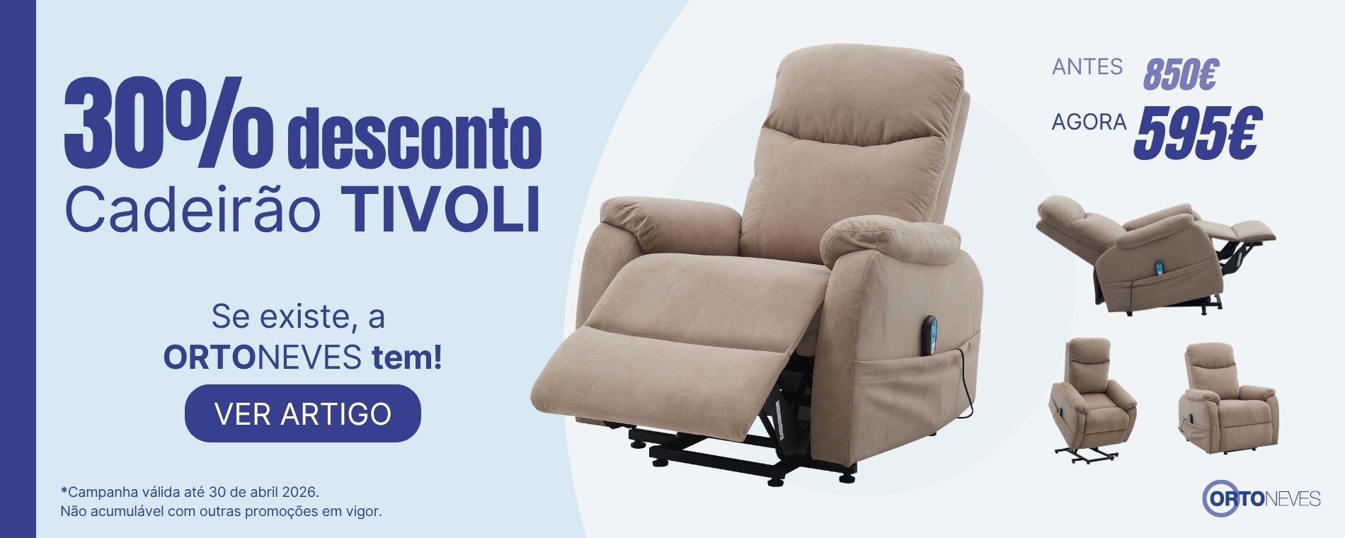 30% Desconto Cadeirão Elétrico Tivoli