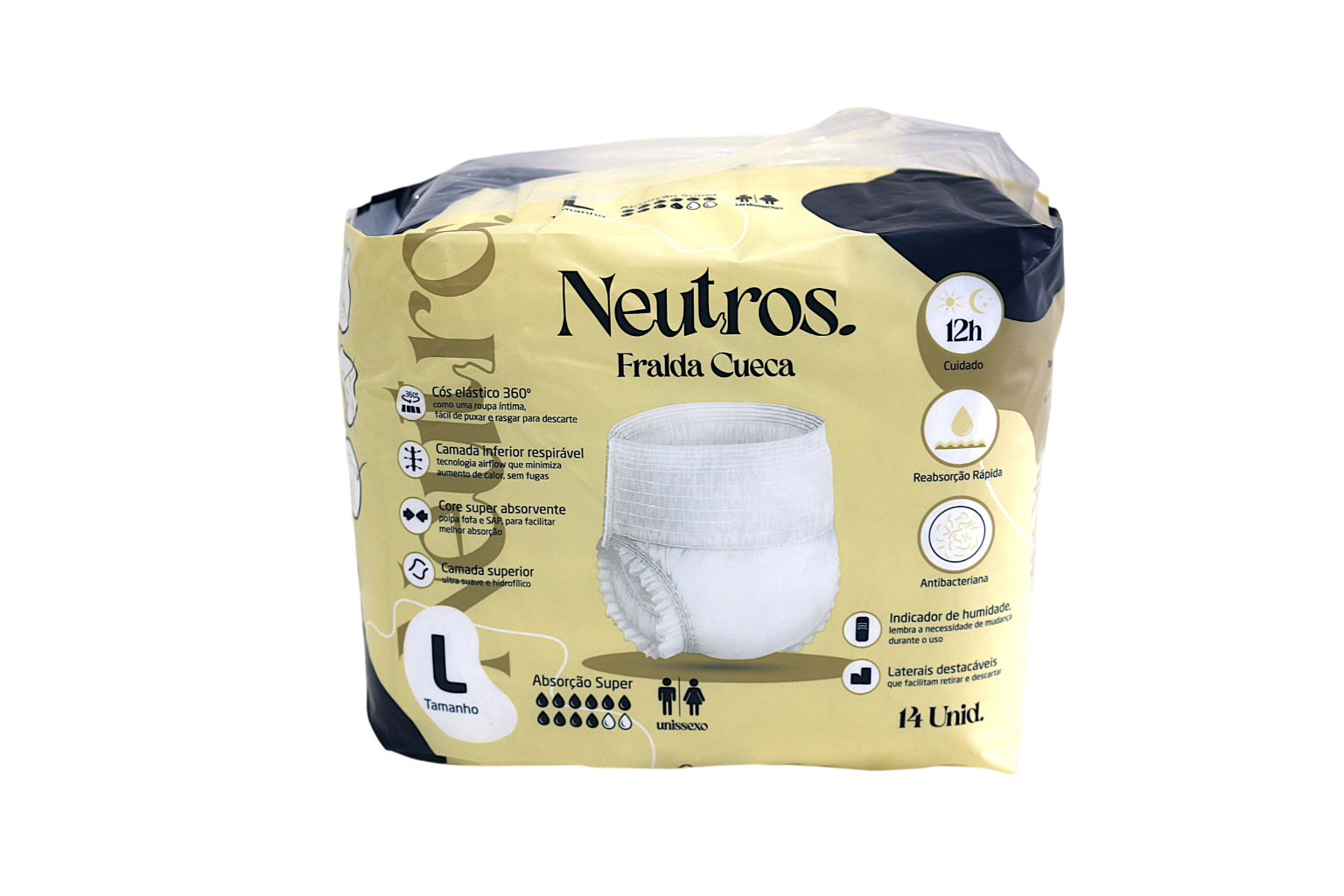 Fralda Cueca Neutros Tam. L (14 Unidades)