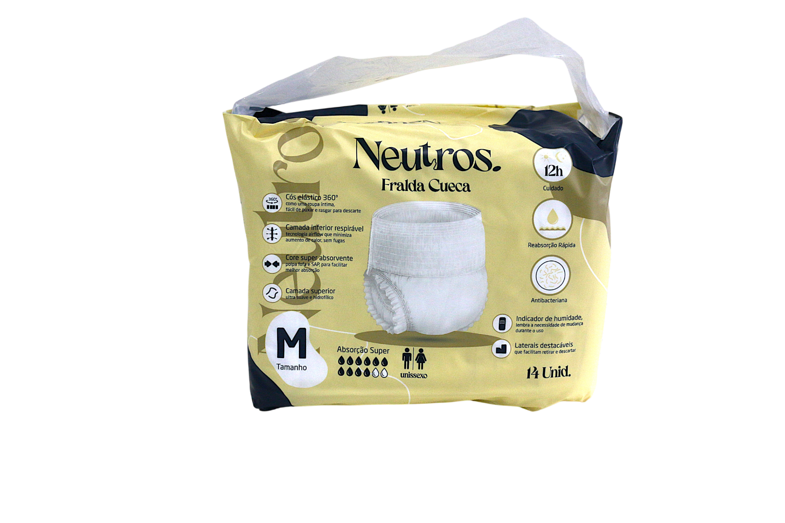 Fralda Cueca Neutros Tam. M (14 Unidades)