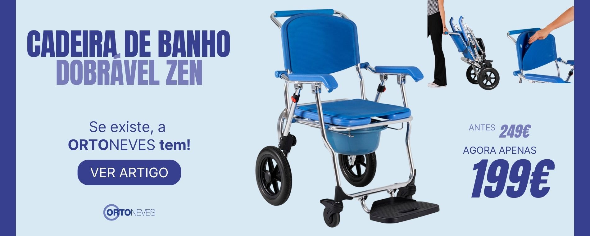 20% Desconto - Cadeira de Banho e Sanitária ZEN