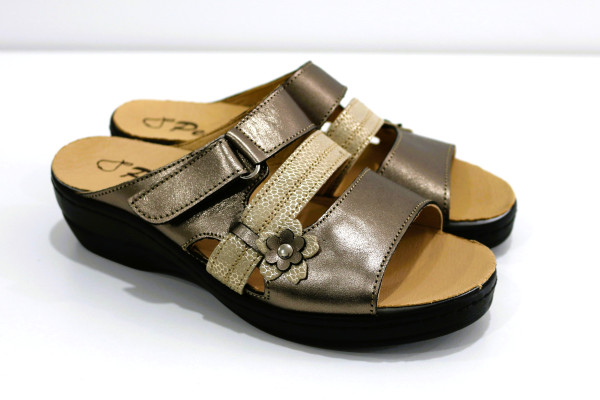 Sandália de Conforto Pear Floral (40, BRONZE)