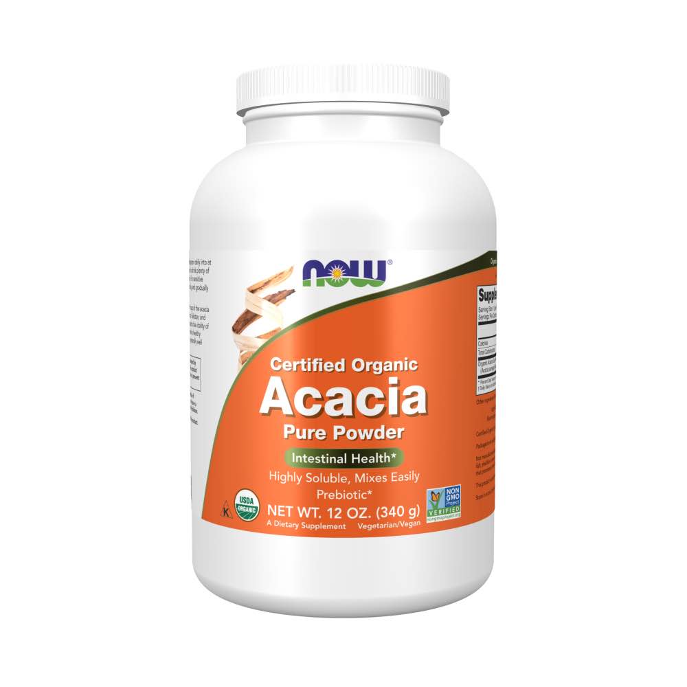 Acácia Fiber Orgânica em Pó Now (340g)
