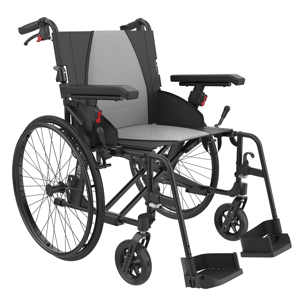 Cadeira rodas manual Icon 35 V2-Lx roda22 45cm preto
