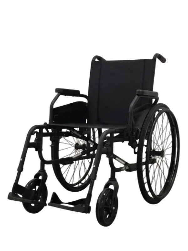 Cadeira de Rodas Standard de Aço ICON 10 - Roda 24'' (42.5, PRETO, 02)