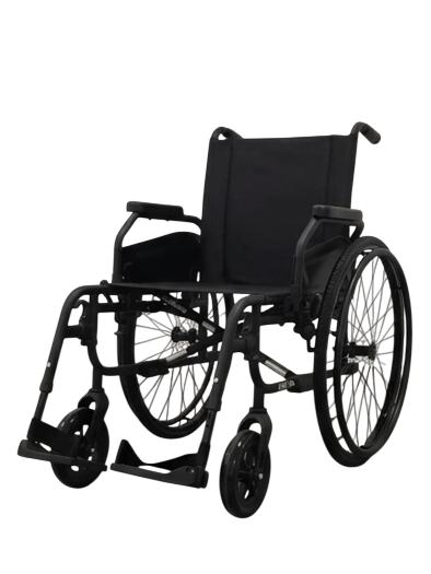 Cadeira de Rodas Standard de Aço ICON 10 - Roda 24'' (37.5, PRETO, 02)