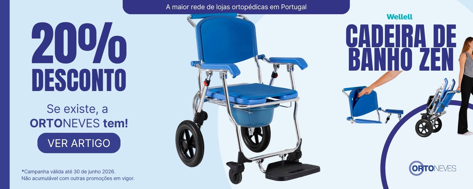 20% Desconto - Cadeira de Banho e Sanitária ZEN