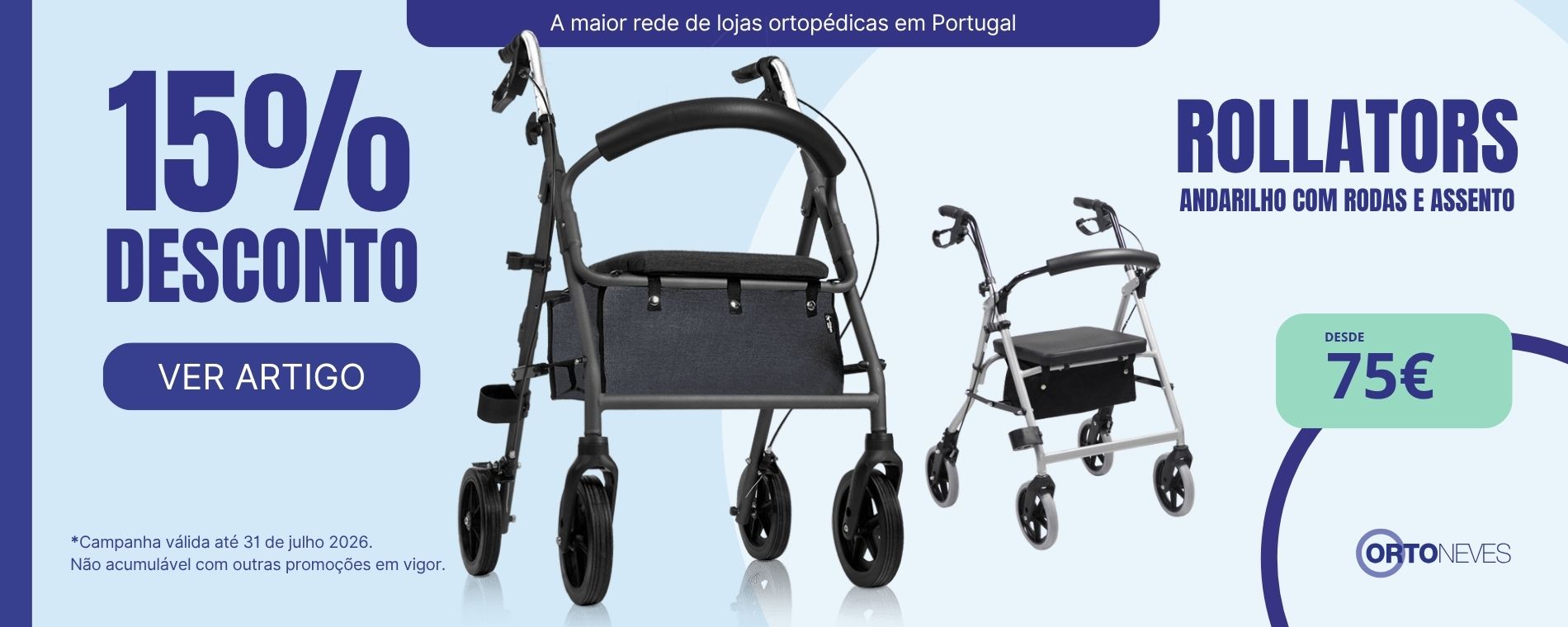 15% de Desconto em Rollators