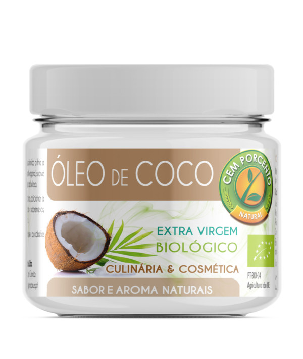 Oleo de coco puro BIO 200ML Cem Porcento