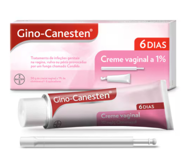 Gino-canesten creme vaginal 50g + 6 aplicadores