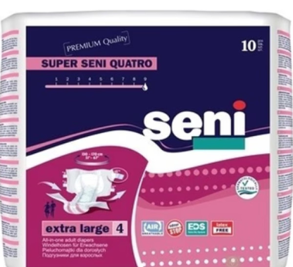 Seni fralda Super Quatro XL x10