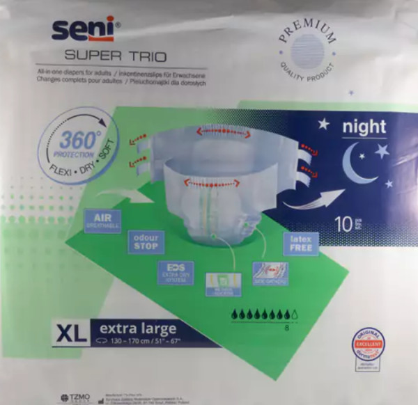 Seni fralda Super Trio XL x10